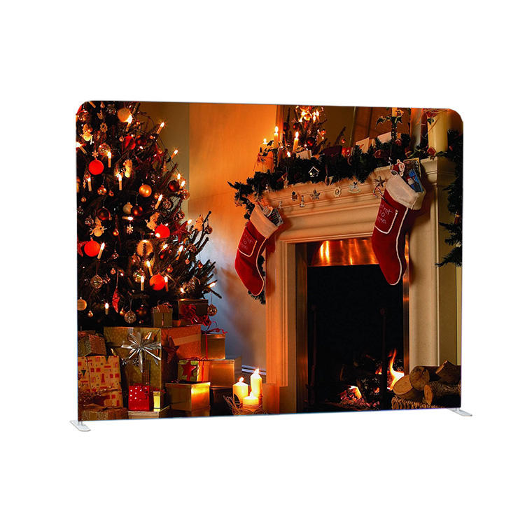 Portable straight aluminum frame christmas party photo backdrops 10x10
