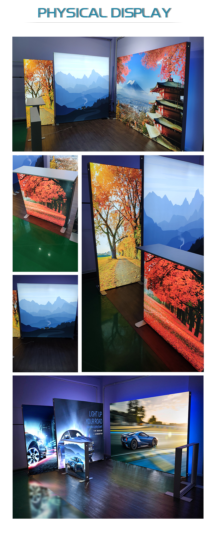 Portable advertising seg led backlit large light box
